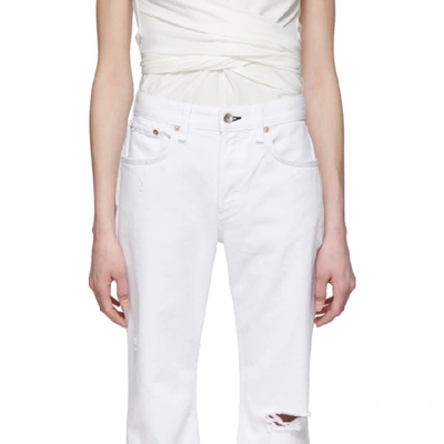 Shop Rag & Bone White Rosa Boyfriend Cropped Jeans In 105 Dst Off