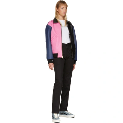 Shop Noon Goons Multicolor Tri Me Jacket In Black Pink