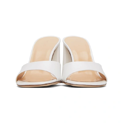 Shop By Far White Juju Heeled Sandals In Wp Pearl