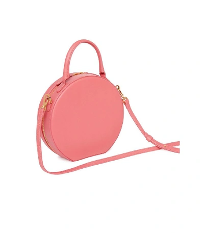 Shop Mansur Gavriel Calf Circle Crossbody Bag In Dolly In Pink