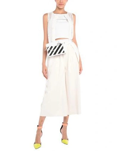Shop Off-white Woman Belt Bag White Size - Soft Leather