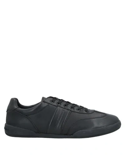 Shop Armani Exchange Man Sneakers Black Size 6 Soft Leather