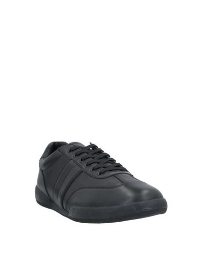 Shop Armani Exchange Man Sneakers Black Size 6 Soft Leather