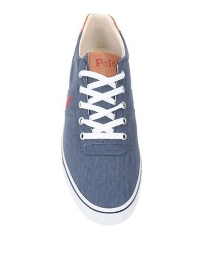 Shop Polo Ralph Lauren Sneakers In Pastel Blue