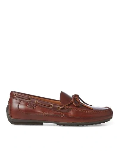 Shop Polo Ralph Lauren Loafers In Brown