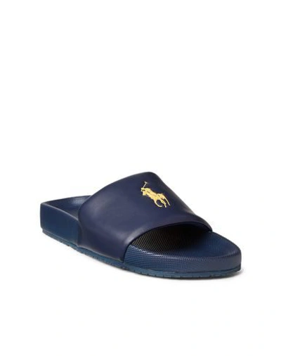 Shop Polo Ralph Lauren Sandals In Dark Blue