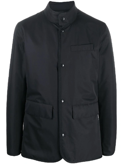 Shop Z Zegna Reversible Quilted Jacket In Blau