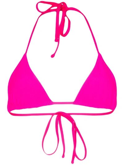 Shop Frankies Bikinis Tia Triangle Bikini Top In Pink