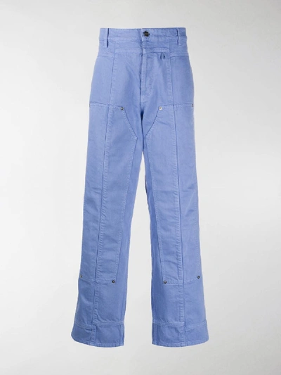 Shop Jacquemus Nîmes Straight-leg Trousers In Blue