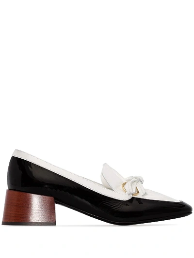 Shop Loewe Patent 50mm Loafers In Black