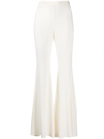 Shop Amen High-rise Flared Trousers In White