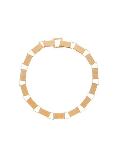 Shop Ivi Chunky Box Chain Necklace In Gold