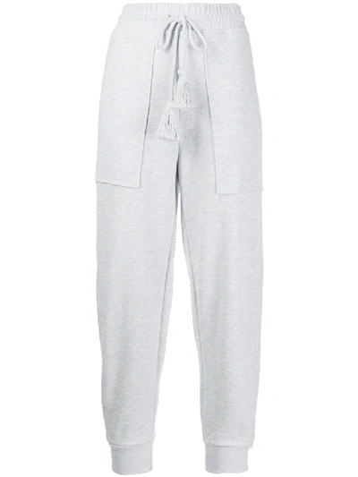 Shop Ulla Johnson Nellie Cropped Track Pants In Grau