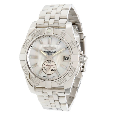 Pre-owned Breitling White Stainless Steel Galactic 36 A3733012/a716 Women's Wristwatch 36mm
