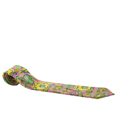 Pre-owned Brioni Multicolor Paisley Printed Silk Tie