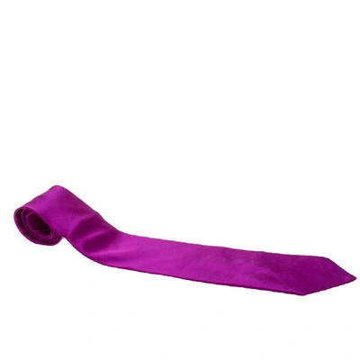 Pre-owned Brioni Purple Traditional Silk Tie