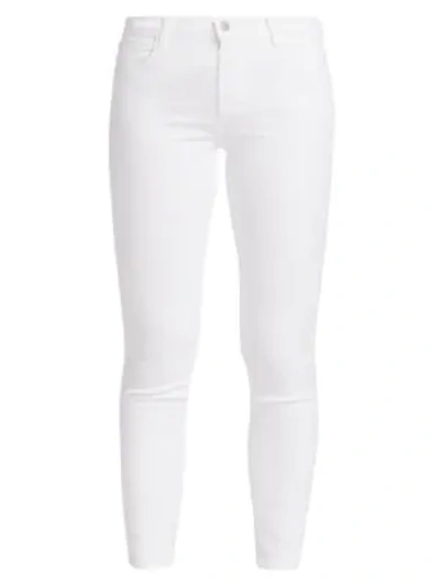 Shop J Brand Alana High-rise Crop Skinny Jeans In Blanc
