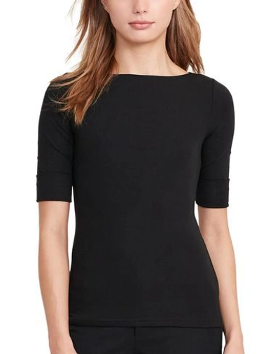 Shop Lauren Ralph Lauren T-shirts In Black