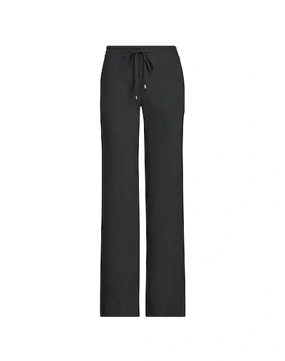 Shop Lauren Ralph Lauren Linen Wide-leg Pant Woman Pants Black Size 6 Linen