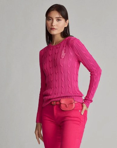 Shop Polo Ralph Lauren Sweaters In Fuchsia