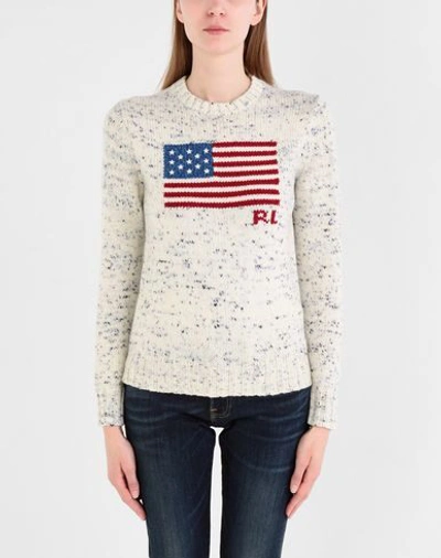 Shop Polo Ralph Lauren Sweater In Ivory