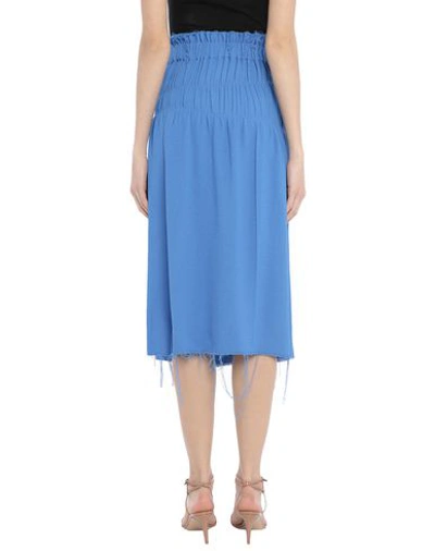 Shop Helmut Lang 3/4 Length Skirts In Azure
