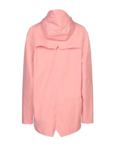 Shop Rains Jackets In Salmon Pink