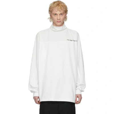 Shop A. A. Spectrum White And Off-white Road Tee Turtleneck