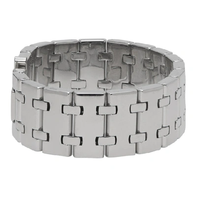 Shop Alyx 1017  9sm Silver Royal Oak Bracelet In Gry0002-sil