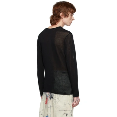 Shop Isabel Benenato Black Knit Sweater In Blk 01