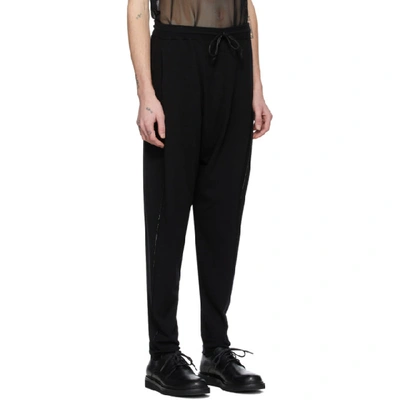 Shop Isabel Benenato Black Contrast Jogging Lounge Pants In Blk 01