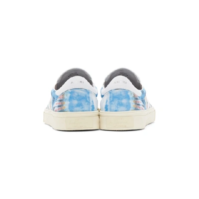 Amiri Men's Tie-dye Skeleton Slip-on Sneakers In Gtw ( Green Tie Dye/