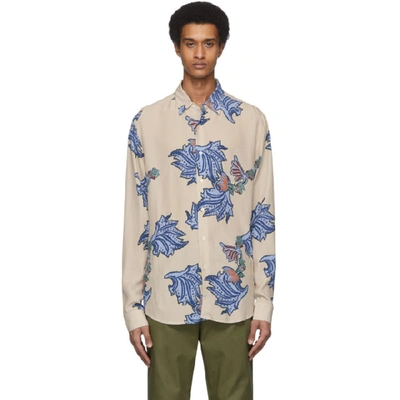 Shop Hope Off-white And Multicolor Air Clean Shirt In Blue Paisle