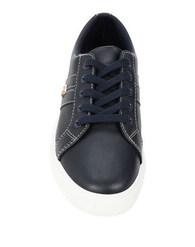 Shop Lauren Ralph Lauren Sneakers In Dark Blue