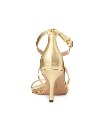 Shop Lauren Ralph Lauren Sandals In Gold