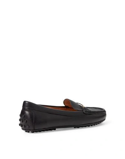 Shop Lauren Ralph Lauren Briony Leather Driver Woman Loafers Black Size 6.5 Calfskin
