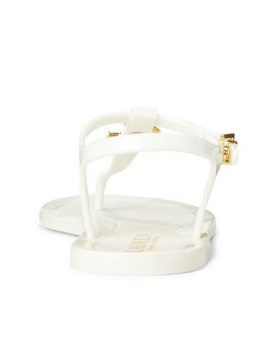 Shop Lauren Ralph Lauren Toe Strap Sandals In White