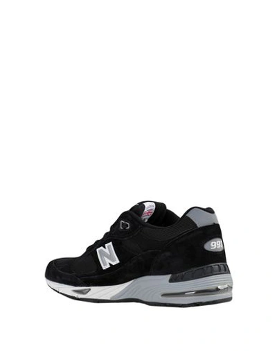 New Balance 991 Woman Sneakers Black Size 8 Leather, Textile Fibers In Black