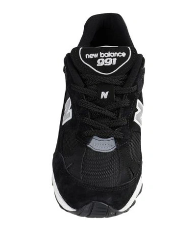 New Balance 991 Woman Sneakers Black Size 8 Leather, Textile Fibers In Black