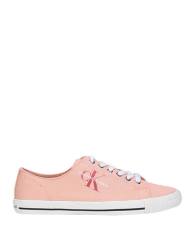 Shop Calvin Klein Jeans Est.1978 Sneakers In Salmon Pink