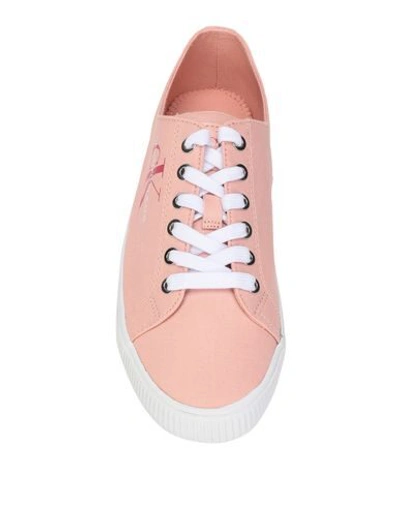 Shop Calvin Klein Jeans Est.1978 Sneakers In Salmon Pink