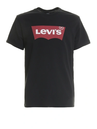 Shop Levi's Black Logo Print T-shirt