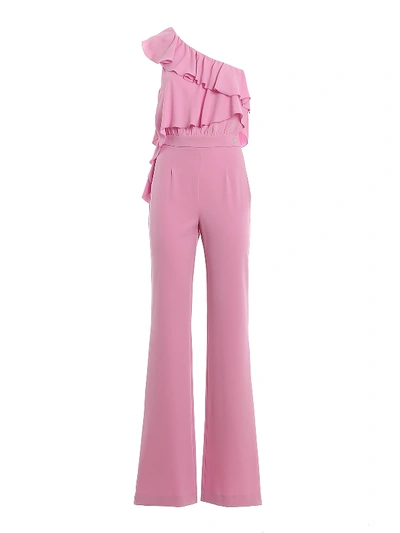 Shop Be Blumarine Crepe Jumpsuit In Pink