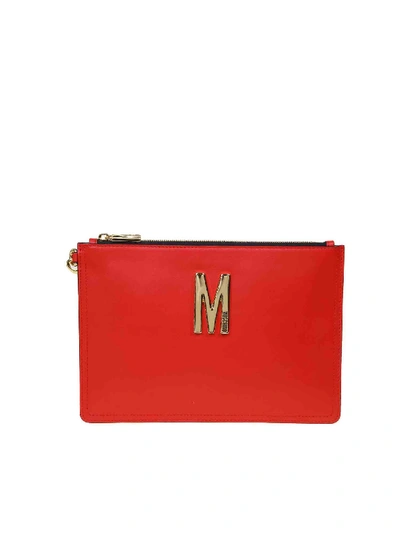 Shop Moschino M Clutch In Red