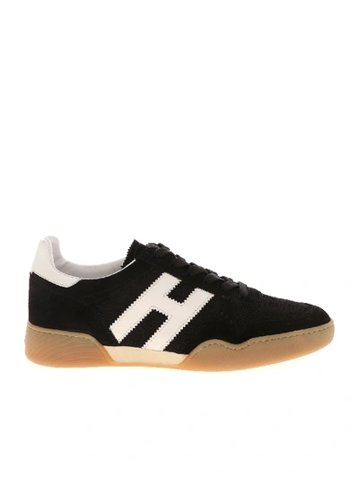 Shop Hogan H357 Sneakers In Black And White