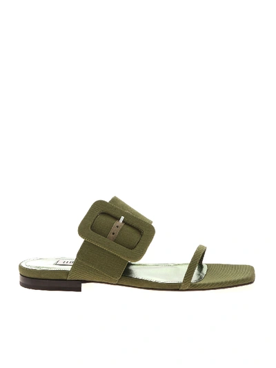 Shop Attico Buckle Sandals In Green