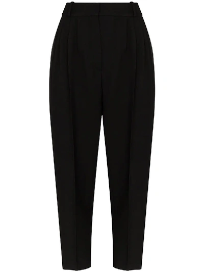 Shop Alexander Mcqueen High-rise Tailored Trousers In Black