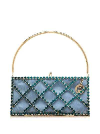 Shop Rosantica Garofano Crystal-embellished Mini Bag In Metallic