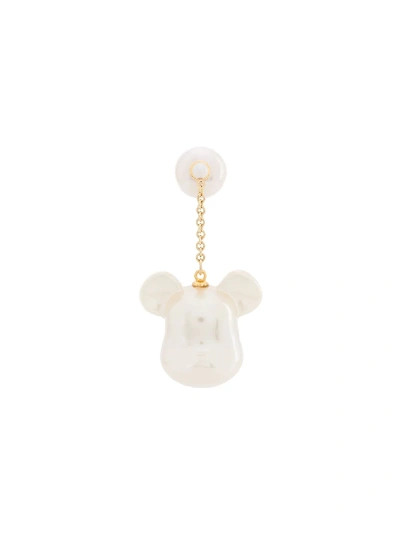 Shop Medicom Toy 'flow Bearbrick' Ohrringe In Neutrals