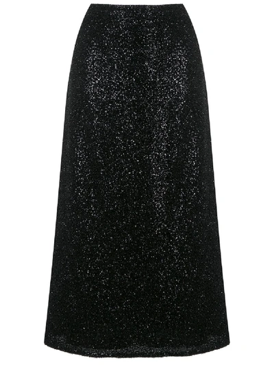 Shop Nk Via Lactea Sequin Skirt In Black